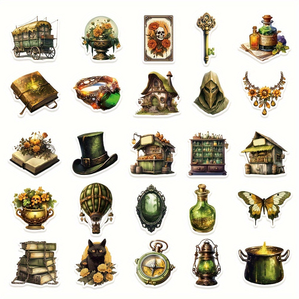 50pcs Jungle Magic Market Series Graffiti Stickers for Decoration Waterproof DIY