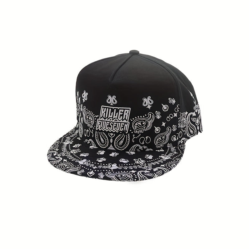 Hip Hop Snapback Hats Gothic Letter Paisley Print Unisex Anime Baseball Cap