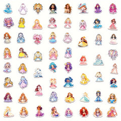 60pcs Princess Dress Graffiti Stickers for Laptop DIY Decoration