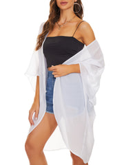 Sheer Chiffon Blouse Cardigan Beach Cover Up Casual Top