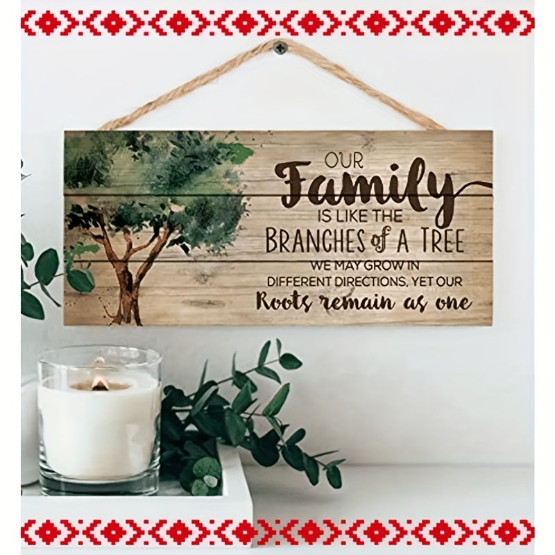 Family Branches Wood Hanging Sign Wall Art