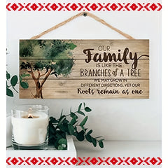 Family Branches Wood Hanging Sign Wall Art