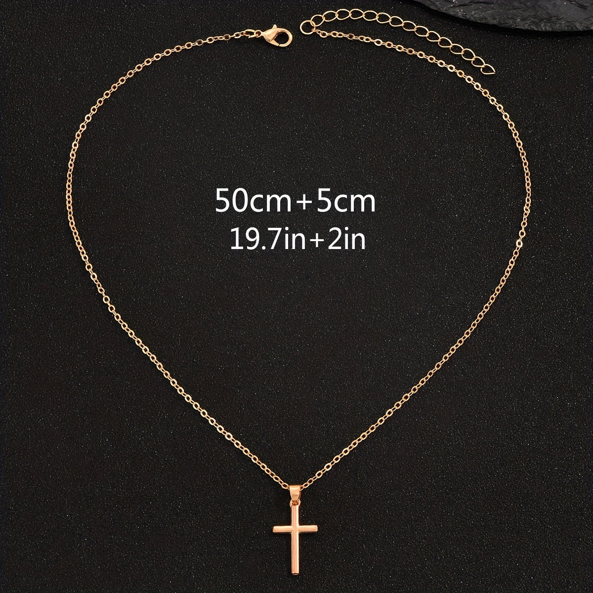 European/American Style Men's Cross Pendant Necklace - Initial Gift Decoration