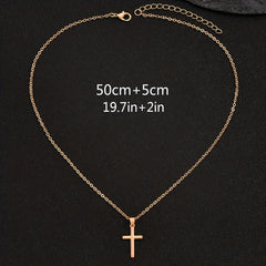 European/American Style Men's Cross Pendant Necklace - Initial Gift Decoration