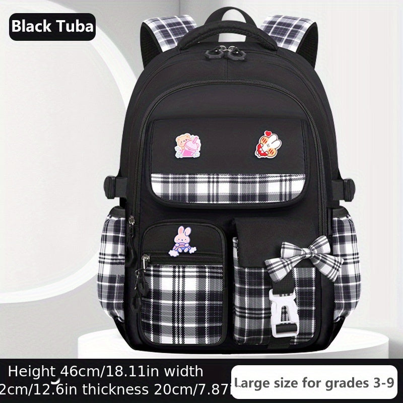 Kids Girls Cartoon Canvas Backpack Lightweight