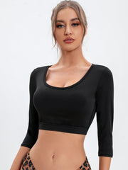 Women's Lightweight Cropped Active Backless Tee