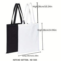 Bear Pattern Canvas Tote Bag Large Capacity Shoulder Bag
