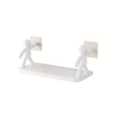 Small Man Wall Floating Shelf Bathroom Kitchen Storage Organizer