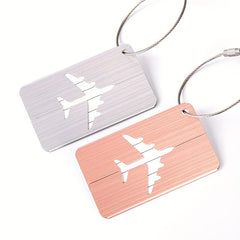 Metal Luggage Tag with Name ID Card & Steel Loop