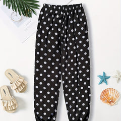 Polka Dot Print Jogger Pants Casual Every Pants Women's Clothing