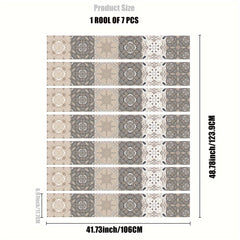 Bohemian Pattern Stair Stickers Self-adhesive Wallpaper