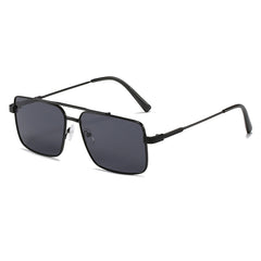 European American Men's Rectangular Sunglasses Vintage Double Bridge Glasses