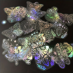 80Pcs Glitter Butterfly Moon Waterproof Stickers