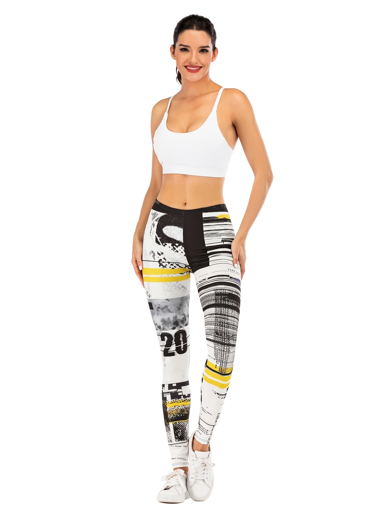 High Waist Sexy Printing Slim Leggings for Women