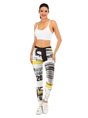 High Waist Sexy Printing Slim Leggings for Women