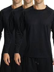 3 Pcs Men's Quick Drying Compression Long Sleeve Tee