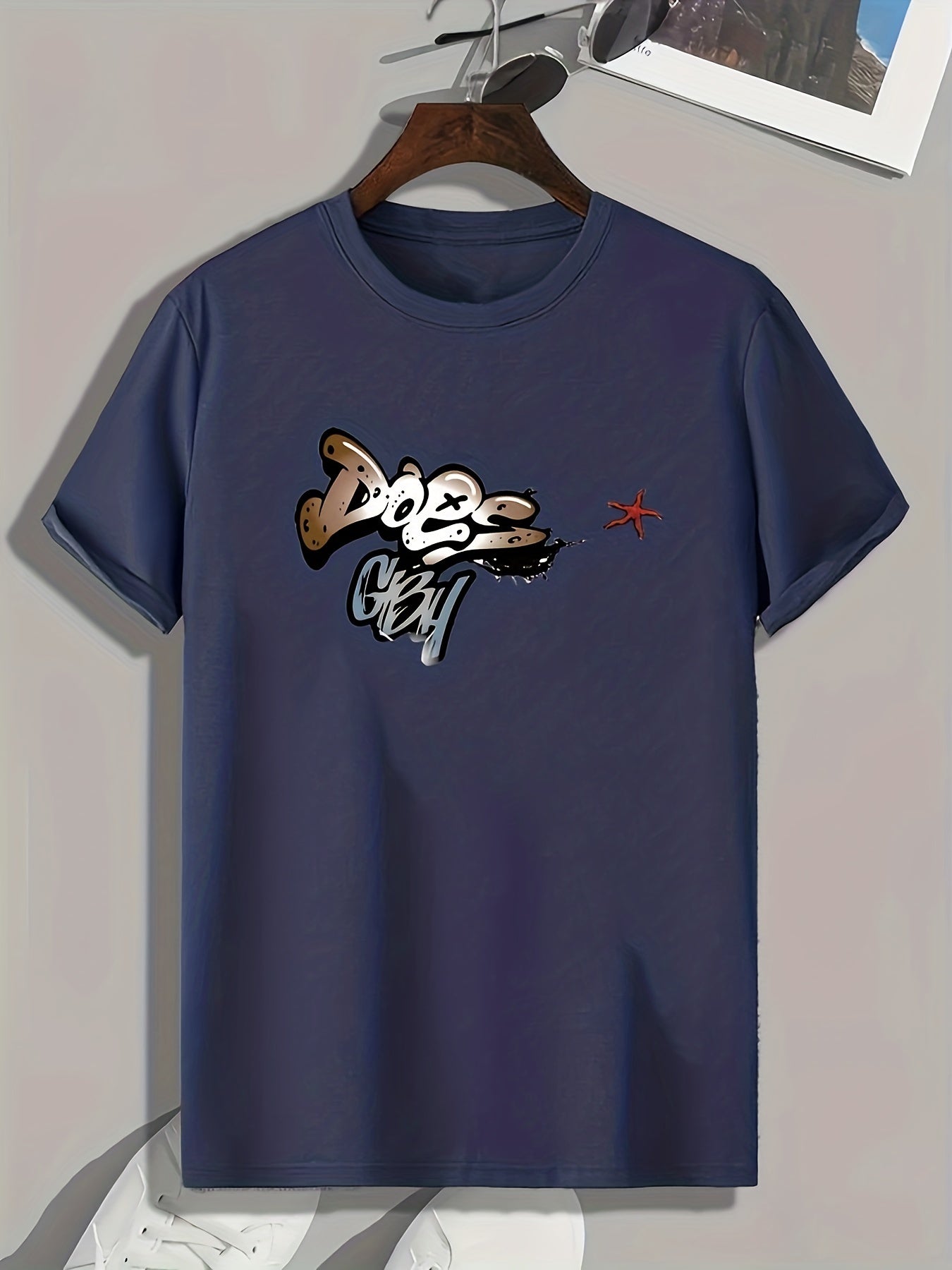 Creative Letters Print Men's Graphic T shirt for Summer
