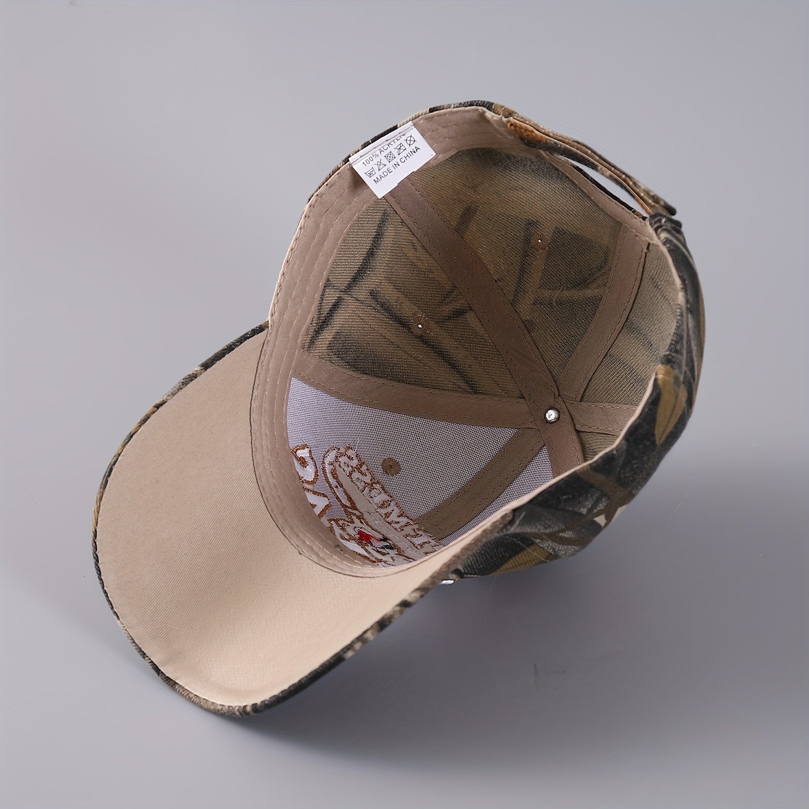 Camouflage Skull Embroidery Letter Baseball Cap Men's Duck Tongue Cap