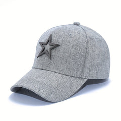 Iron Label Pentagram Baseball Cap Solid Hip Hop Sun Hat Unisex Dad Hats