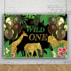Wild One Birthday Decoration Backdrop Banner for 1st Birthday Boy Girls