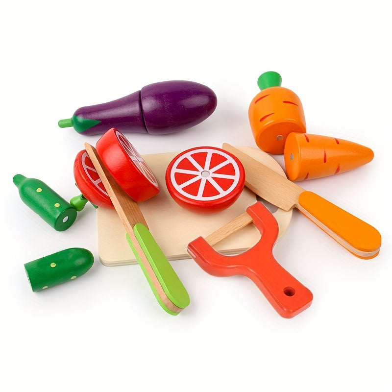 Kids Magnetic Vegetable Fruit Cutting Kitchen Toys