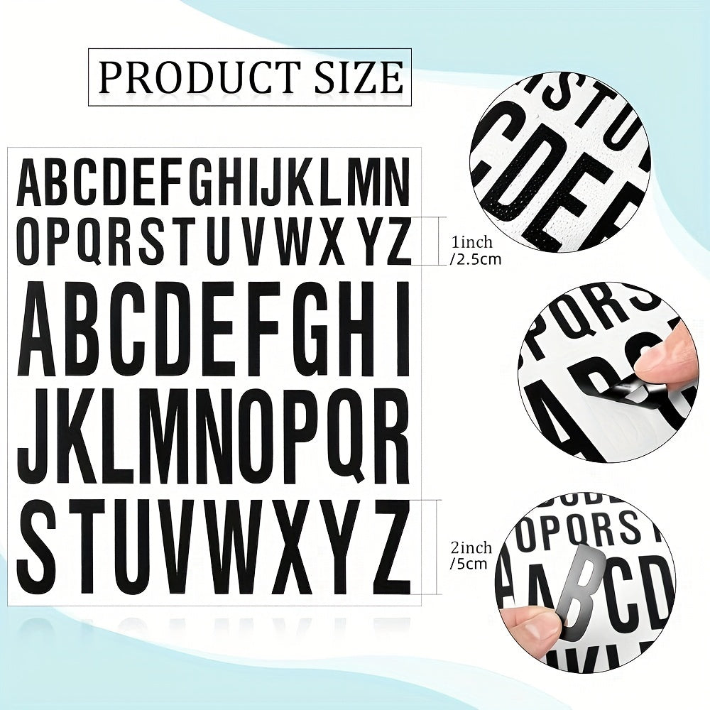 8pcs Self Adhesive Vinyl Letters Stick On Craft Door Car 2.54-5.08cm