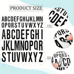 8pcs Self Adhesive Vinyl Letters Stick On Craft Door Car 2.54-5.08cm