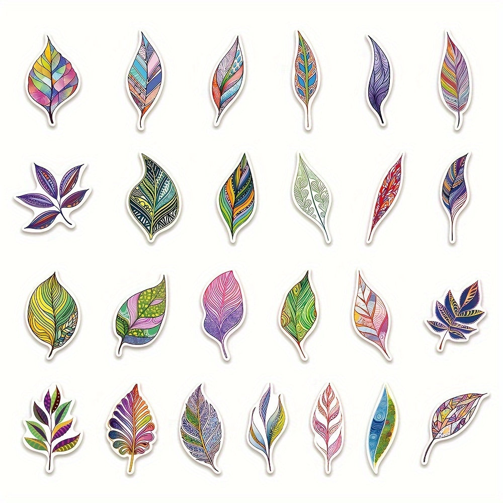Enamel Leaf Stickers Set - Water Bottles Laptops Luggage Stickers