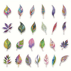 Enamel Leaf Stickers Set - Water Bottles Laptops Luggage Stickers