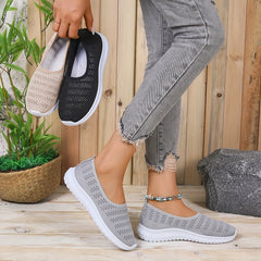 Women's Breathable Slip-on Flat Shoes Soft Sole Casual Shoes
