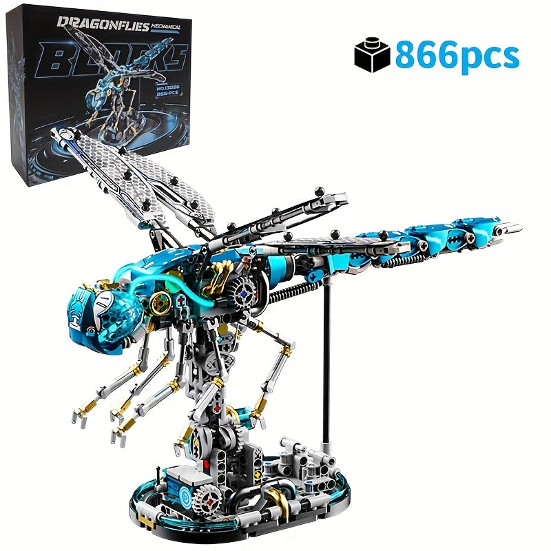 Mechanical Dragonfly Building Blocks Simulation Insect Model Toy