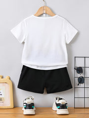 Boys Summer Outfit Shorts & T shirt Short Sleeves Crew Neck Casual Kids Clothes