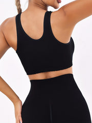 Yoga Workout Set: Crop Tank Top & Butt Lifting Shorts