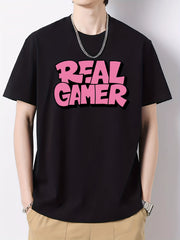 Men's Cotton Graphic Crew Neck Active T shirt Casual Comfy Tees