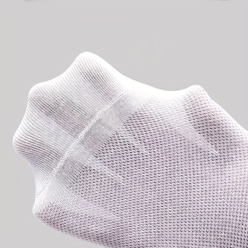 5 Pairs Men's Mesh Crew Socks Soft Winter & Autumn Style