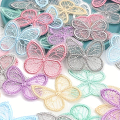 9pcs Butterfly Appliques for Headwear Hairpin Crafts Decor Patches