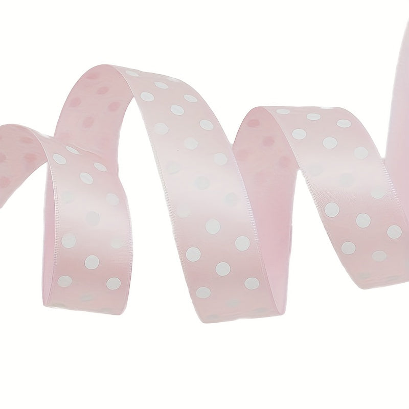 Polka Dot Printed Satin Ribbons 25mm 2 Yards Wedding Gift Wrapping Decoration