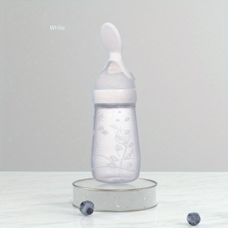 Silicone Baby Food Feeder Spoon 125ml with Soft Head Spoon Feeding