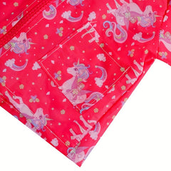 Pink Unicorn Raincoat for 17-18 Inch Dolls