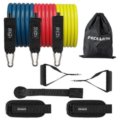 PACEARTH Resistance Bands Set With Handles Door Anchor & Ankle Straps