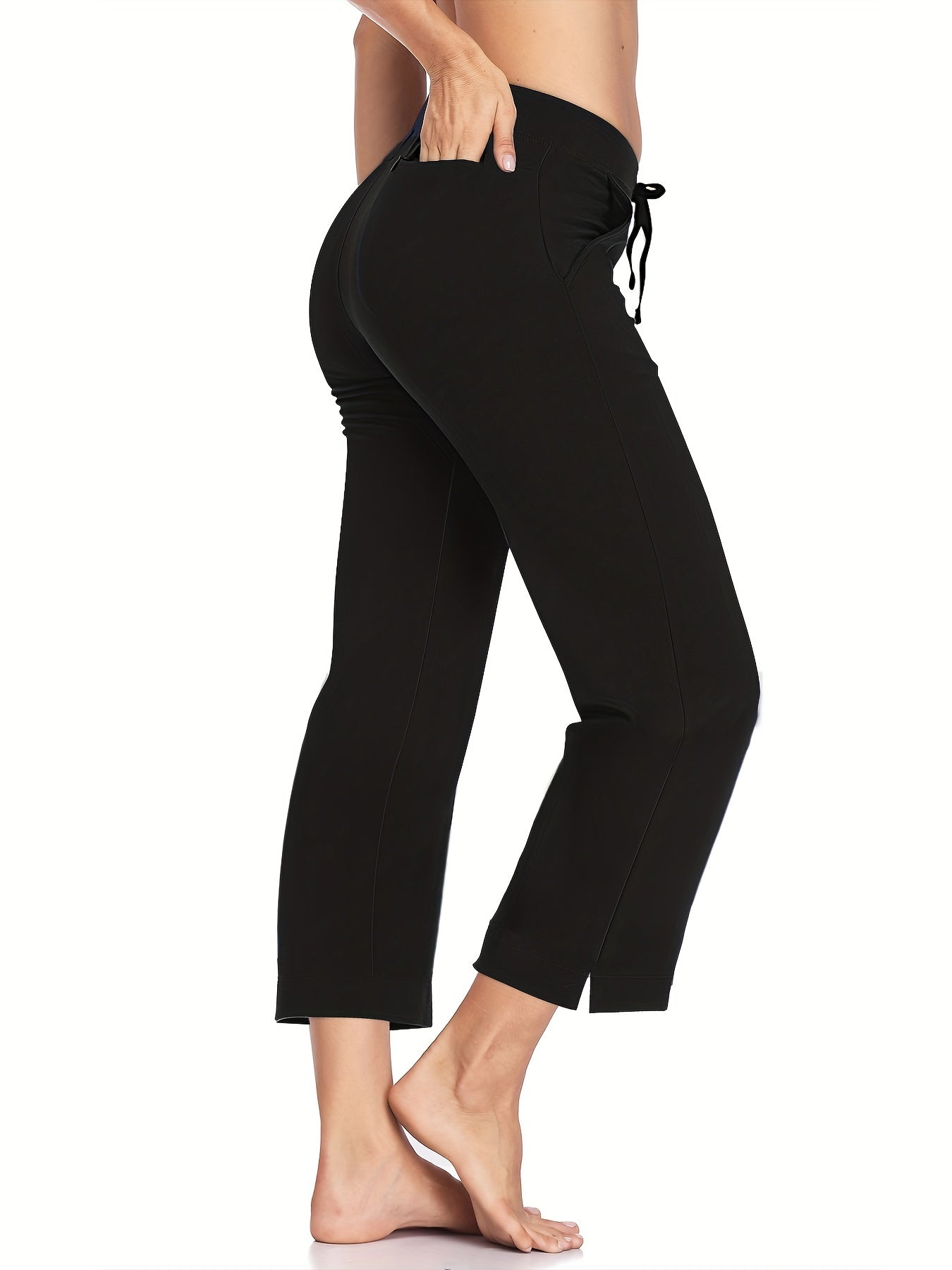 Elastic Straight Leg Yoga Pants Women's Activewear