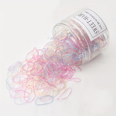 1000pcs Cartoon Hair Ties Set Decorative Hair Accessories Holiday Gift