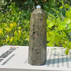 Natural Crystal Pyrite Healing Point Wand Home Decoration