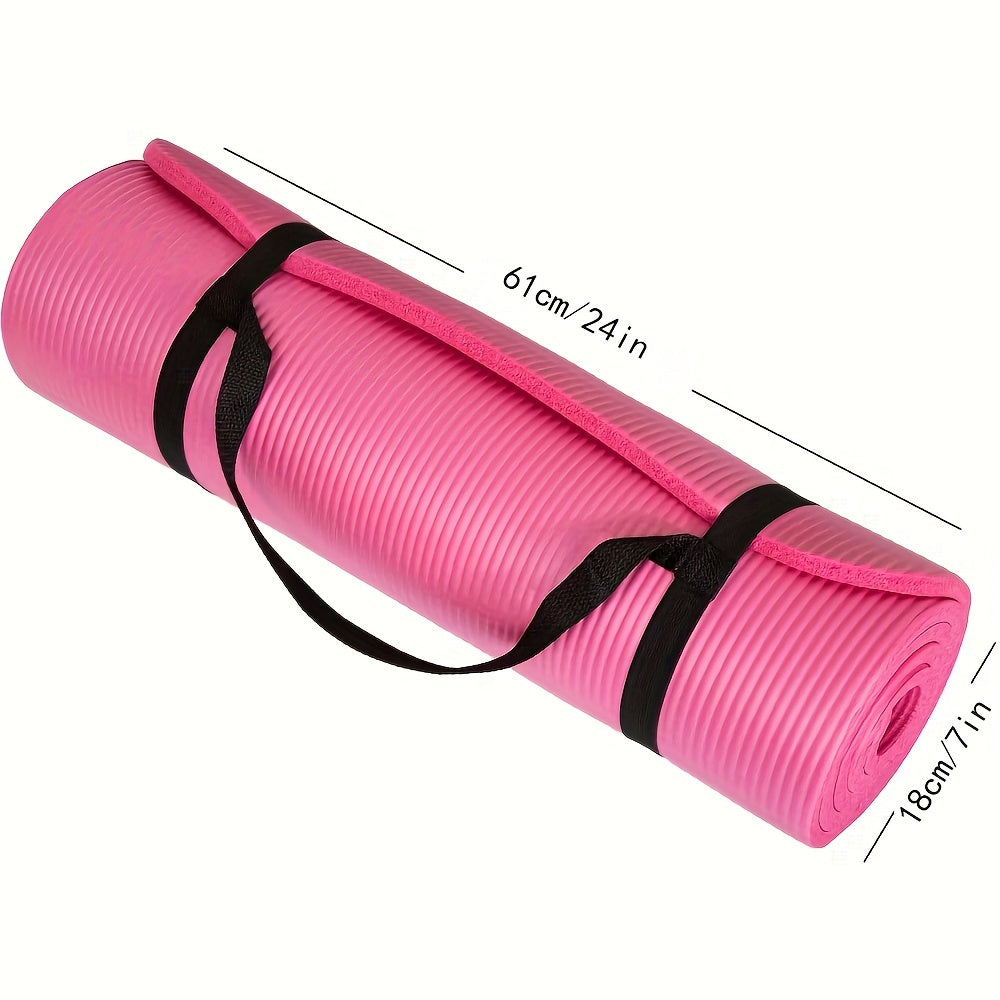 Non Slip Soft Yoga Mat Thicken Fitness Exercise Mat With Carrying Strap