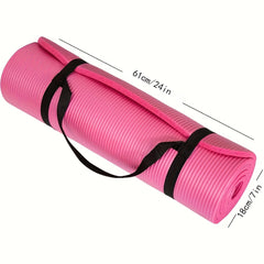 Non Slip Soft Yoga Mat Thicken Fitness Exercise Mat With Carrying Strap