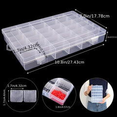 24-36 Grid Plastic Storage Box Jewelry Bead Organizer