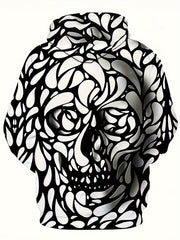 Abstract Skull 3d Print Hoodies For Men Graphic Hoodie
