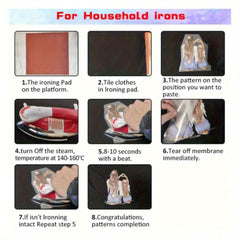 Small Size Cole's Heat Transfer Mixed Heartbeat Print Easy Ironing Washable