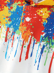 Colorful Ink Boys Hooded Sweatshirt for Spring Fall