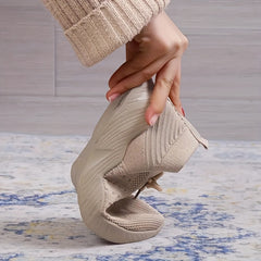 Women's Textured Knit Running Shoes Lightweight Casual Sneakers